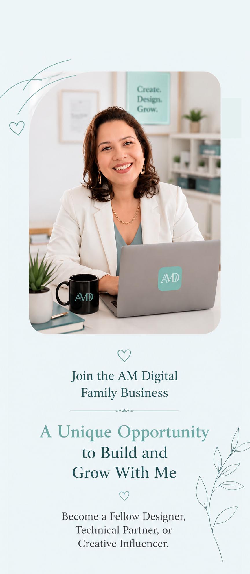 Find your fellow co-creators @ AM Digital Designs. Welcome to our dream team launch page.